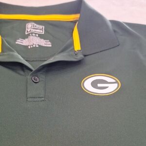 Fanatics Green Bay‎ Packers Polo Shirt Green Yellow Mens Lg ProLine Performance